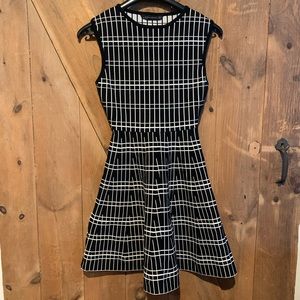 Zara Checked Drees Black and White